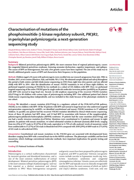 Characterisation of Mutations of the Phosphoinositide-3-Kinase Regulatory Subunit, PIK3R2, in Perisylvian Polymicrogyria: a Next-Generation Sequencing Study