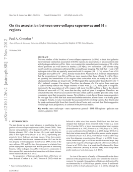 On the Association Between Core-Collapse Supernovae and Hii