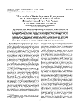 Differentiation of Bordetella Pertussis, B. Parapertussis, and B