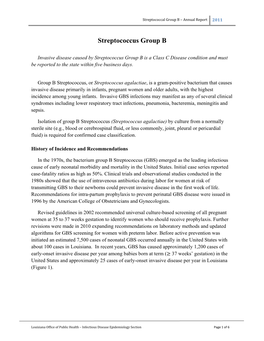 Streptococcus Group B (GBS)