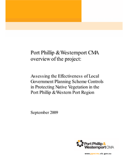 Port Phillip & Westernport CMA Overview of the Project