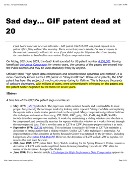 Sad Day... GIF Patent Dead at 20 10/13/08 5:45 PM