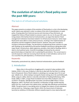The Evolution of Jakarta's Flood Policy Over the Past 400 Years