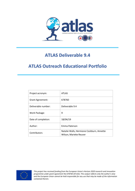 ATLAS Deliverable 9.4 ATLAS Outreach Educational