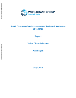 (P160432) Report Value Chain Selection Azerbaijan May 2018