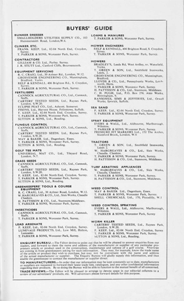 Buyers* Guide Bunker Dresser Loams & Manures Smallholders Utilities Supply Co., 183 T