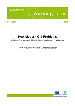 Old Problems: Online Practices of Media Accountability in Lebanon