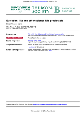 Evolution: Like Any Other Science It Is Predictable