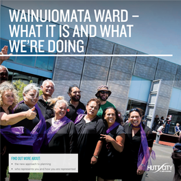 Wainuiomata Ward – What It Is and What We’Re Doing