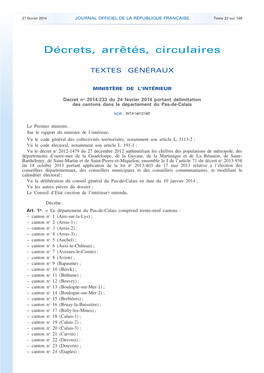 Délimitation Des Nouveaux Cantons Dans Le Département