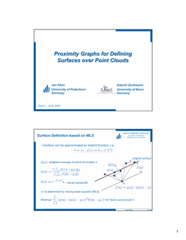 Proximity Graphs for Defining Surfaces Over