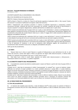 PS11379 - TELECOM-MESSAGGI DI WINBACK Provvedimento N