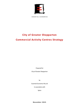 Commercial Activity Centres Strategy