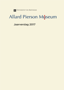 Jaarverslag 2017 Allard Pierson Museum Gaan Verwezenlijken