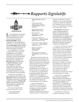 Rapports Législatifs