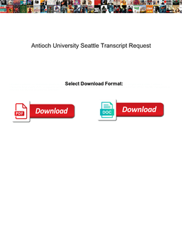 Antioch University Seattle Transcript Request