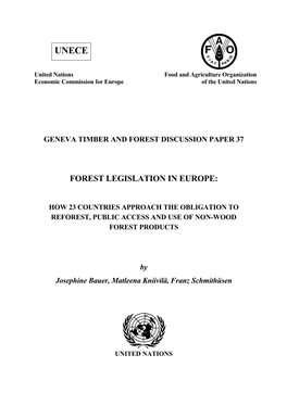 Forest Legislation in Europe