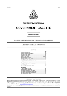 Government Gazette