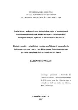 Spatial History and Genetic-Morphological Variation Of