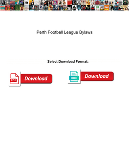 Perth Football League Bylaws