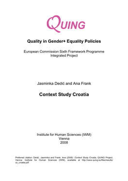 Context Study Croatia
