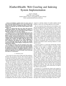 2Gather4health: Web Crawling and Indexing System Implementation