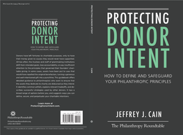 Protecting Donor Intent