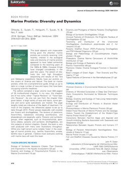 Marine Protists: Diversity and Dynamics