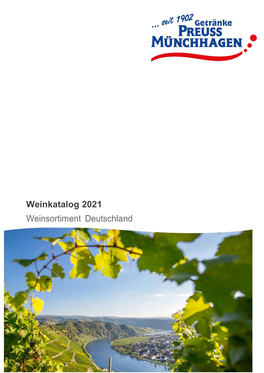 Weinkatalog 2021 Weinsortiment Deutschland