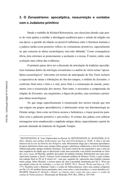 3. O Zoroastrismo: Apocalíptica, Ressurreição E Contatos Com O Judaísmo Primitivo