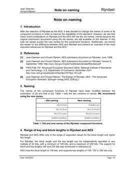 The Rijndael Block Cipher, Other Than Encryption