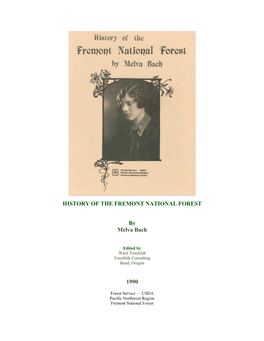 HISTORY of the FREMONT NATIONAL FOREST by Melva Bach