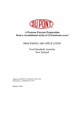 A Protease Enzyme Preparation from a Recombinant Strain of Trichoderma Reesei