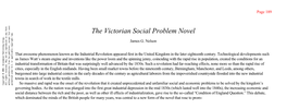 The Victorian Social Problem Novel