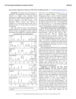 Spectroscopic Comparison of Lafayette & MIL 03346 Vein-Filling