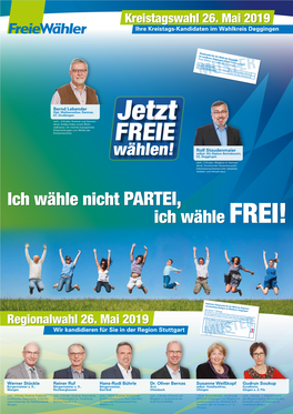 Ihre Kreistags-Kandidaten Im Wahlkreis Deggingen