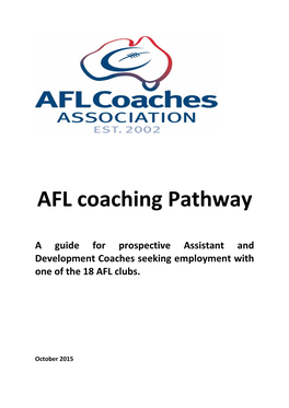 AFL Coaching Pathway