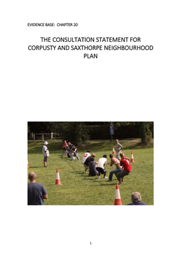 The Consultation Statement for Corpusty and Saxthorpe Neighbourhood Plan