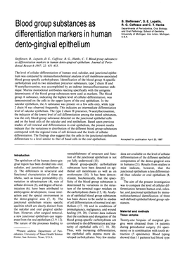 Blood Group Substances As Differentiation Markers in Human