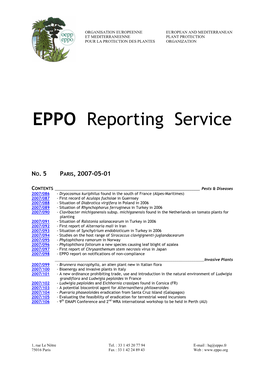 EPPO Reporting Service