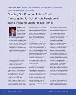 Shaping Our Common Future: Youth Campaigning for Sustainable