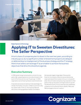 Applying IT to Sweeten Divestitures: the Seller Perspective