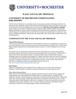 Wage and Salary Program