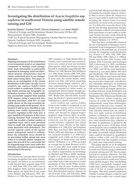 Investigating the Distribution of Acacia Longifolia Ssp. Sophorae in South