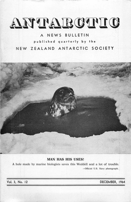 A N Ews Bu Lletin New Zealand Antarctic Society