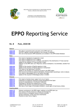 EPPO Reporting Service