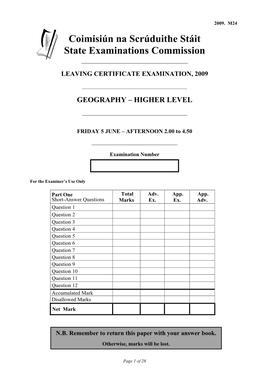 Coimisiún Na Scrúduithe Stáit State Examinations Commission ______