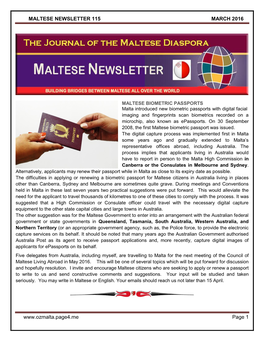 Newsletter 115 March 2016