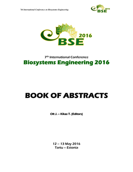 Book of Abstracts