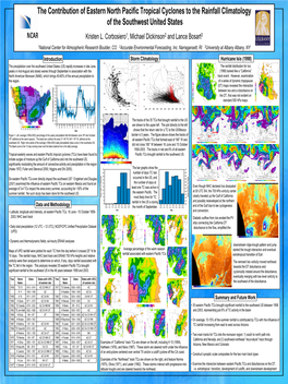 The Contribution of Eastern North Pacific Tropical Cyclones to the Rainfall Climatology of the Southwest United States Kristen L